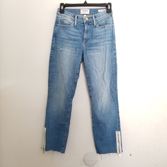 Frame Le High Straight Allowell Crop Ankle Jeans - Picture 3 of 17